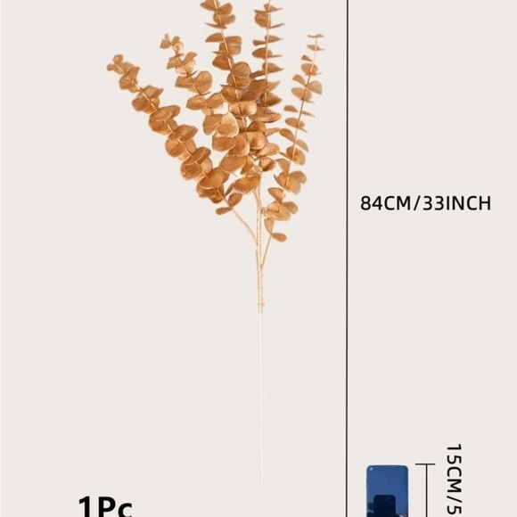 Artificial Eucalyptus - gold - Picture 4 of 6